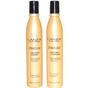 Lanza Strait Line Temporary Curl Relaxing Formula Conditioner & Shampoo 33.8oz